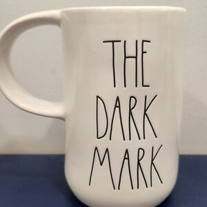 Rae Dunn Cream Mug with Black Text